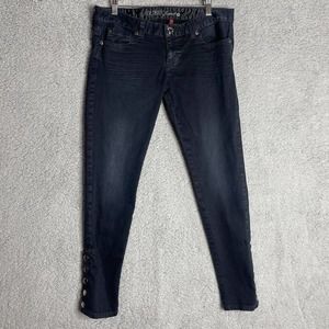 Guess Jeans Womens 20 Daredevil Skinny Leg Straight Denim Pants Ladies Dark Wash